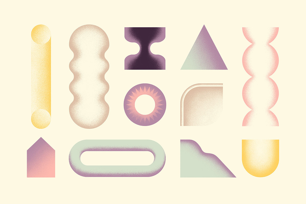 Shapes & Grainy Gradients, an Object Graphic by Paulina Sara Design (Photo 5 of 14)