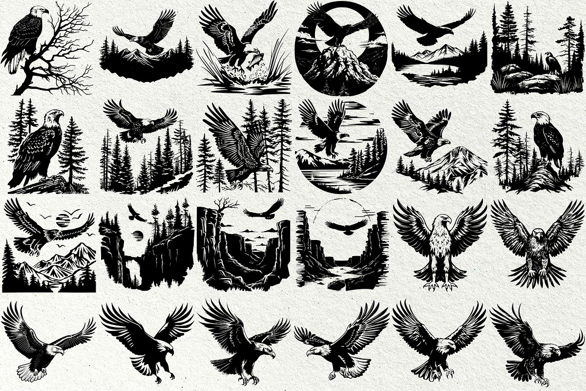 Eagle SVG Bundle, an Animal Illustration by DENIDigitalArtSudio (Photo 4 of 6)