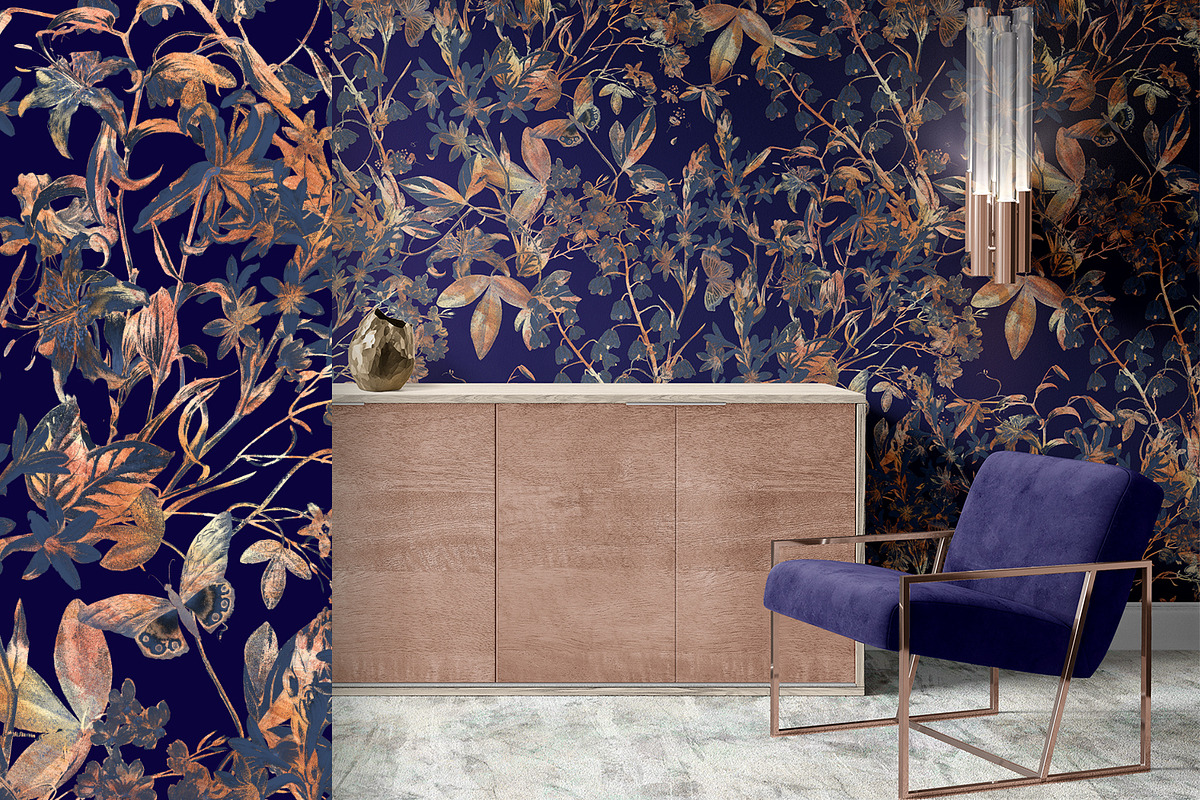 Golden Botany, a Wallpaper Graphic by MalyskaStudio (Photo 9 of 15)