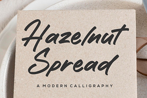 Hazelnut Spread - Modern Calligraphy