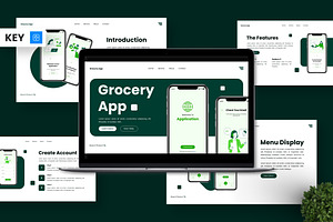 Grocery App - Keynote Templates, a Presentation Template by Deepslide Studio