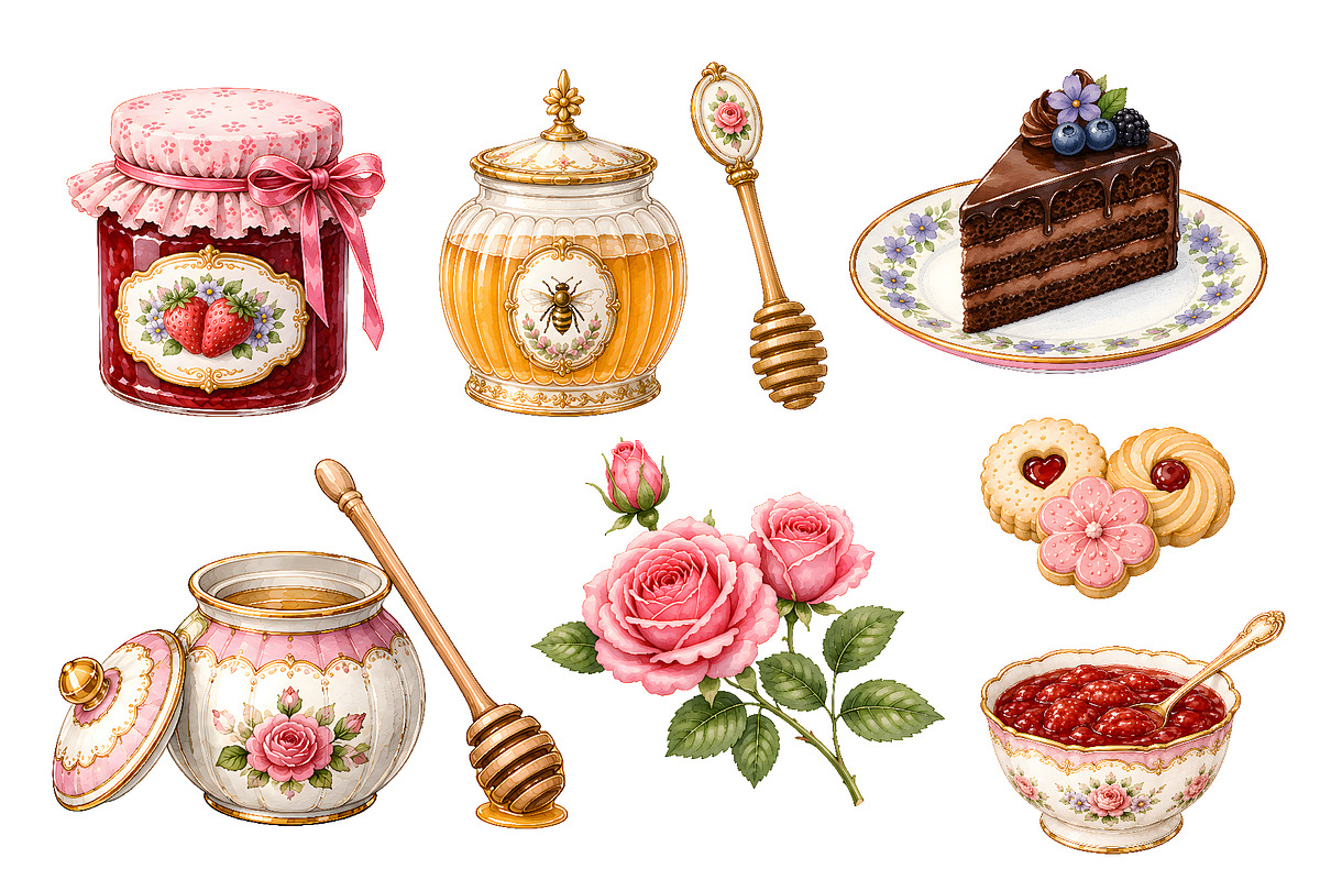 Vintage Tea Collection, an Object Illustration by Iryna Denysova (Photo 5 of 7)