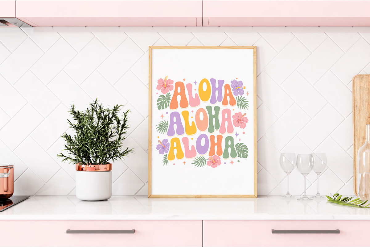 Boho Retro Aloha Aloha Summer PNG, an Illustration by Dream Creation (Photo 5 of 7)