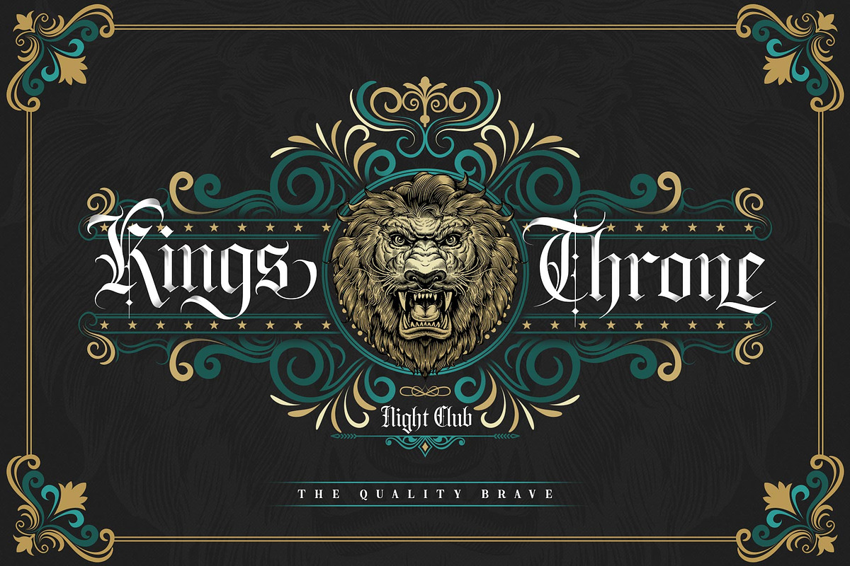 The Quality Brave Typeface, a Blackletter Font by alit design (Photo 7 of 17)