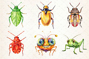 Watercolor Bugs Sublimation Clipart, an Illustration by Dream Creation (Thumbnail 4 of 6)