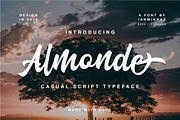 Almonde Script, a Script Font by ianmikraz (Thumbnail 1 of 9)