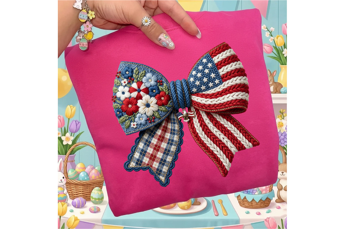 American Bow Png, Faux Yarn Coquette, an Illustration by Designking (Photo 4 of 4)