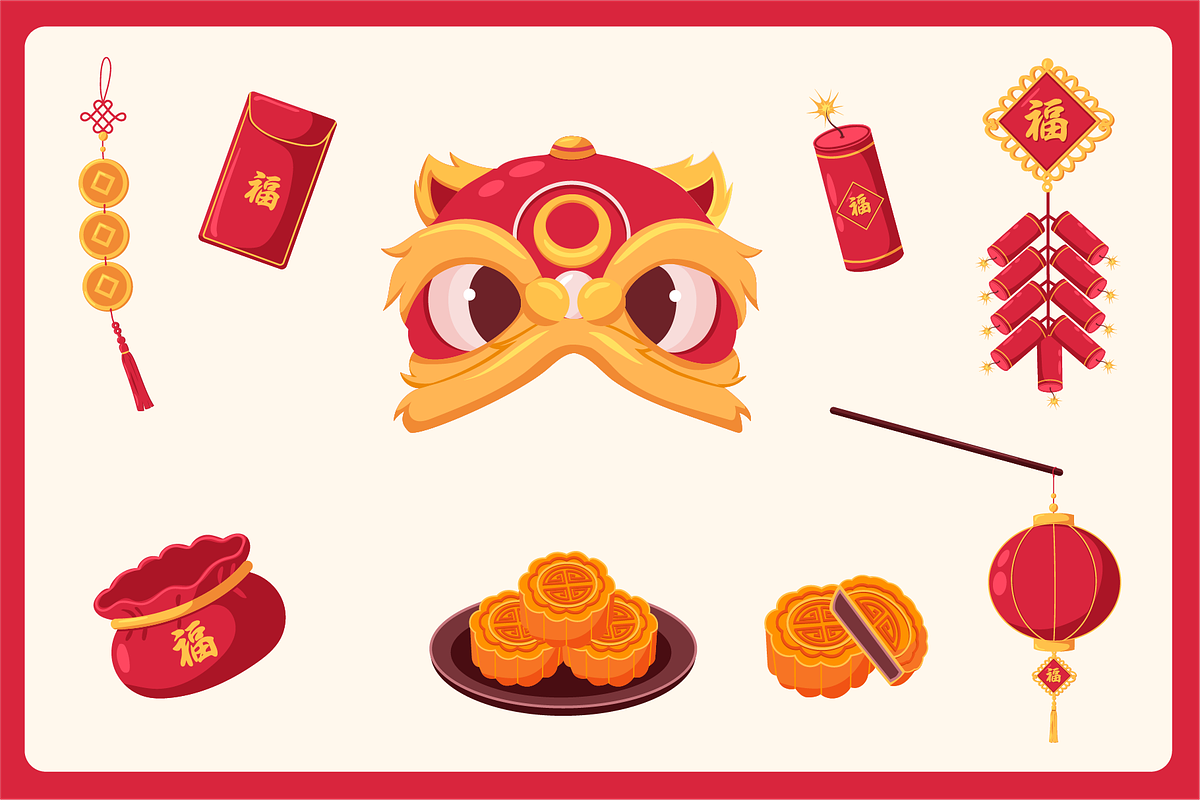 Chinese New Year Celebration Vector, an Object Graphic by Artnivora.Std (Photo 2 of 3)