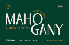 Mahogany - Display Font