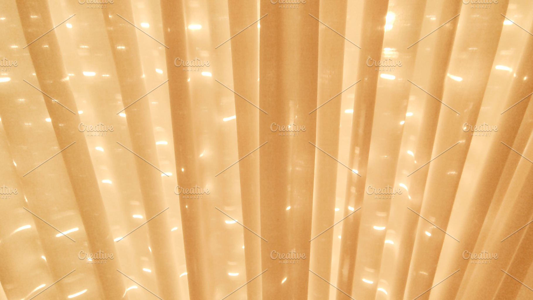 Closed curtains of apartment living room iluminated by the sun o, a Background Photo by DanFLCreativo