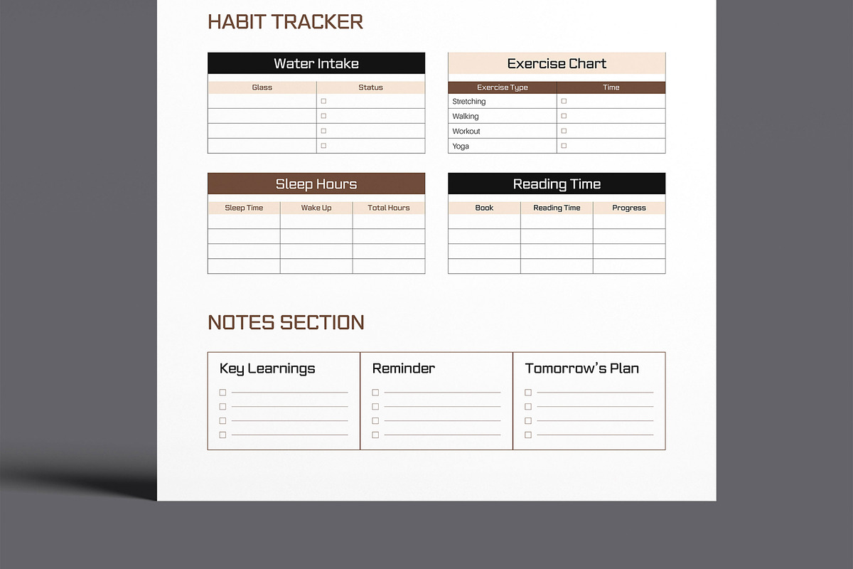 Printable Study Planner Journal, a Stationery Template by MightyDesign (Photo 5 of 8)