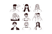 Line art people avatars set, a Person Illustration by Good Studio (Thumbnail 3 of 5)
