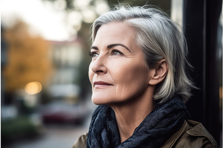 shot of a mature woman looking, a Person Illustration by Sergey Kotenev