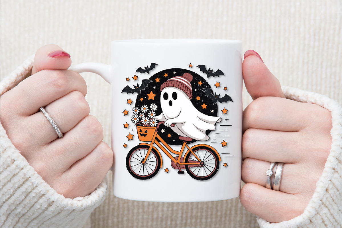 Cute Ghost Halloween Fall Autumn PNG, an Illustration by Sublimation Artist (Photo 7 of 9)