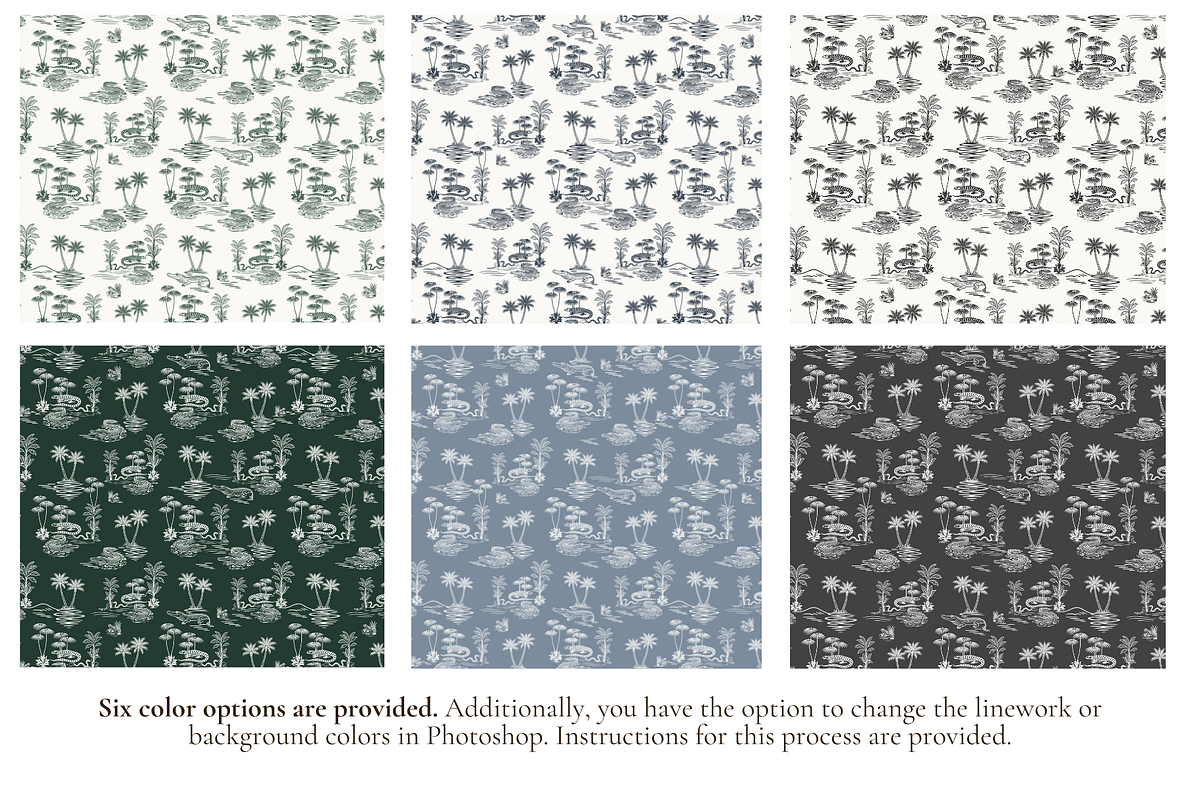 Swamp Toile de Jouy Pattern, a Pattern Graphic by Hughes Studio (Photo 2 of 8)