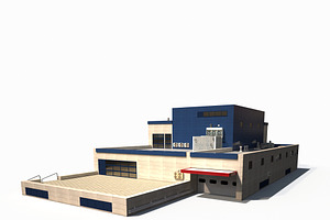 Police Station Low Poly