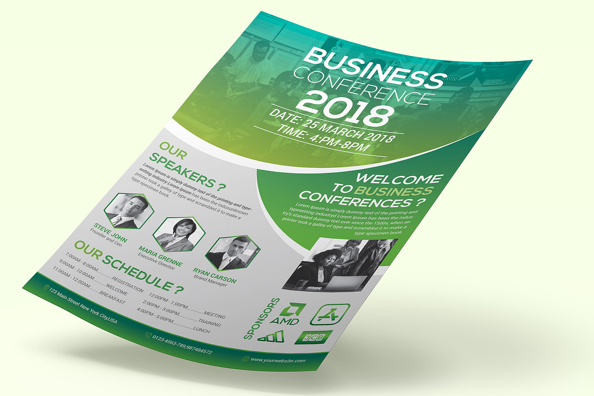 Conference Flyer Template, a Flyer Template by Creative  designer (Photo 3 of 6)
