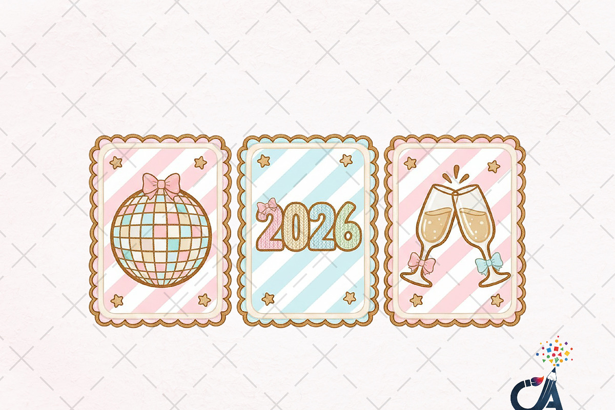 Yarn Crochet Happy New Year 2026 PNG, an Illustration by Creative Art (Photo 1 of 6)
