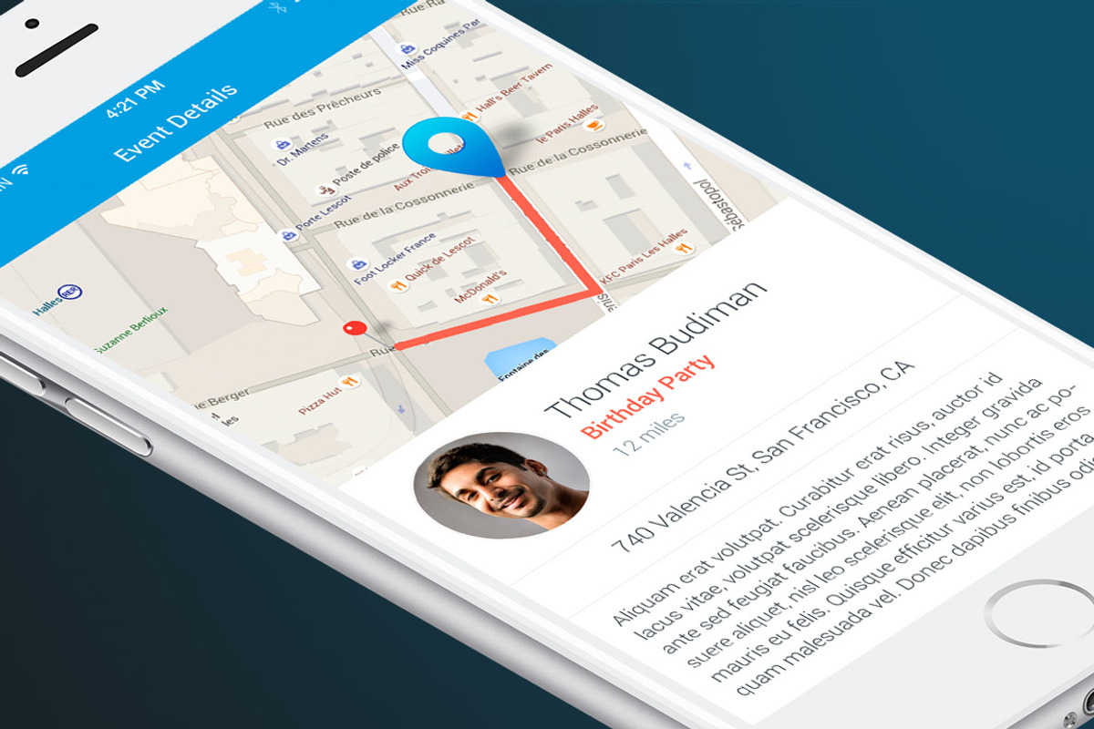 Place Tracker App, an iPhone Mockup by Made by Rheon (Photo 4 of 5)
