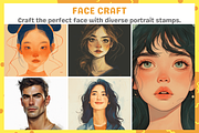 Procreate Portrait Stamps, a Brush Add-On by nikiartcorner (Thumbnail 9 of 10)