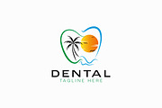 Dental Logo Abstract Sunset Beach, a Branding & Logo Template by Signatoro (Thumbnail 1 of 3)