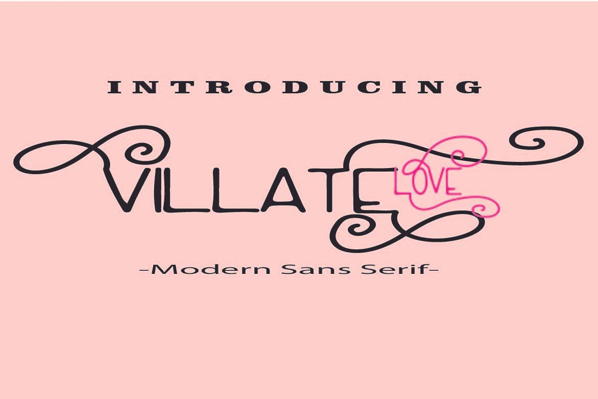 Villate Love, a Sans Serif Font by AleraStudio (Photo 1 of 5)