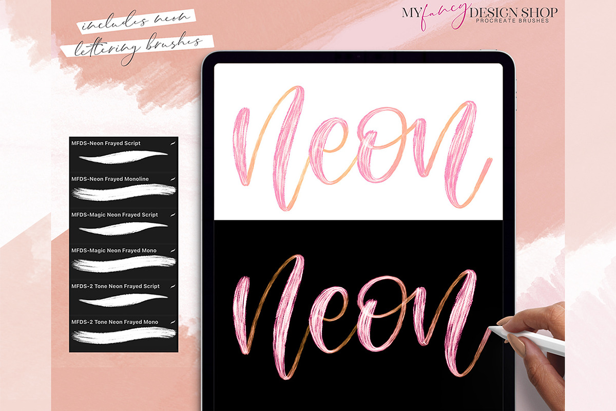 Frayed Texture Procreate Brushes, a Brush Add-On by My Fancy Design Shop (Photo 5 of 11)