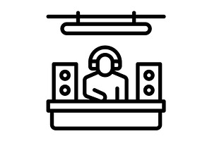 Producers composer black icon, an Outline Icon by Creative priyanka
