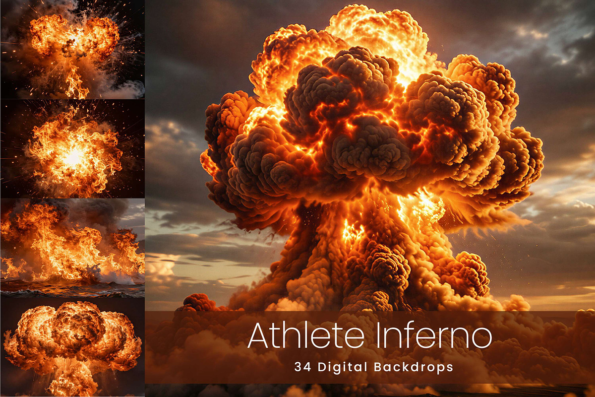 Athlete Inferno AI Digital Backdrops, a Background Graphic by 3Motional (Photo 1 of 15)