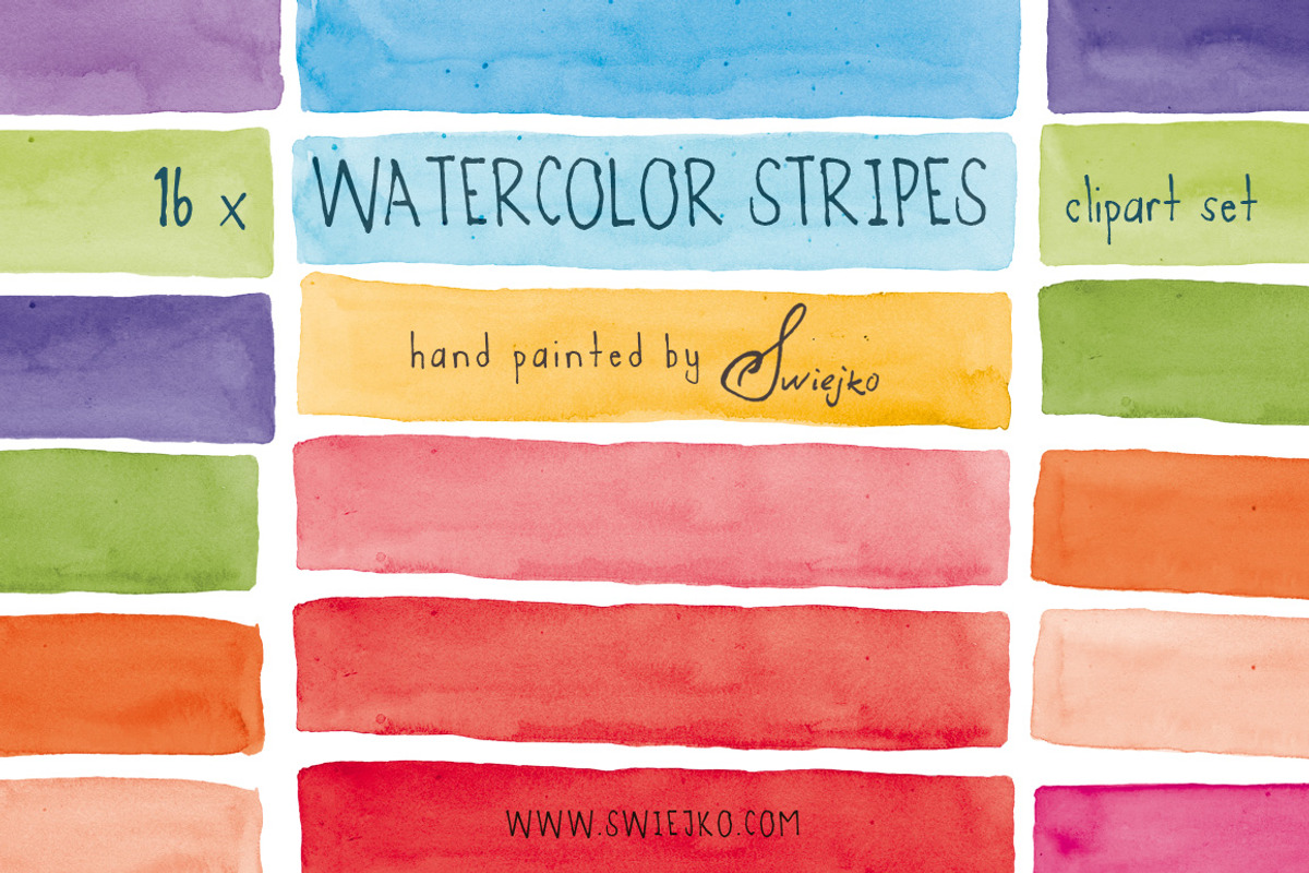 Watercolor Stripes, an Illustration by swiejko (Photo 1 of 2)