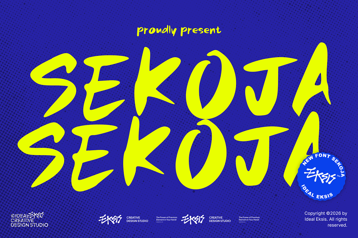 Sekoja Expressive Brush Font, a Handwritten Font by Ideal Eksis (Photo 1 of 8)