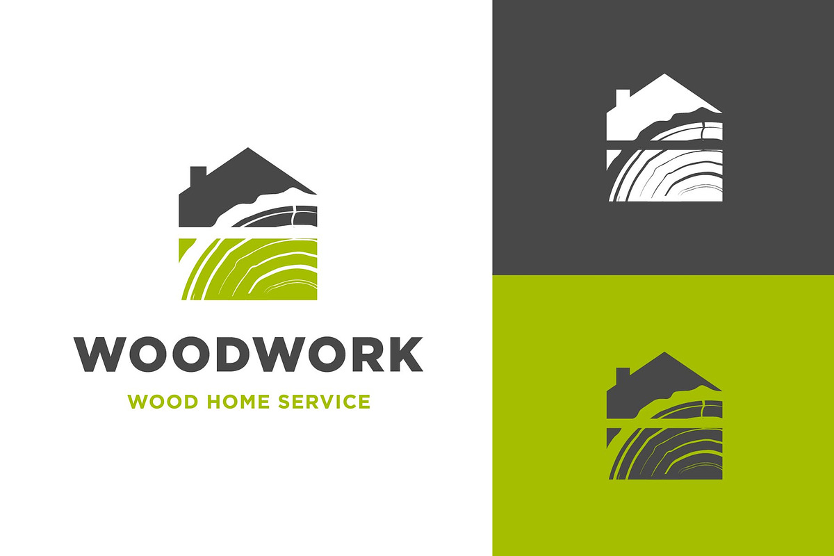 home with wood log logo, a Branding & Logo Template by funpixel