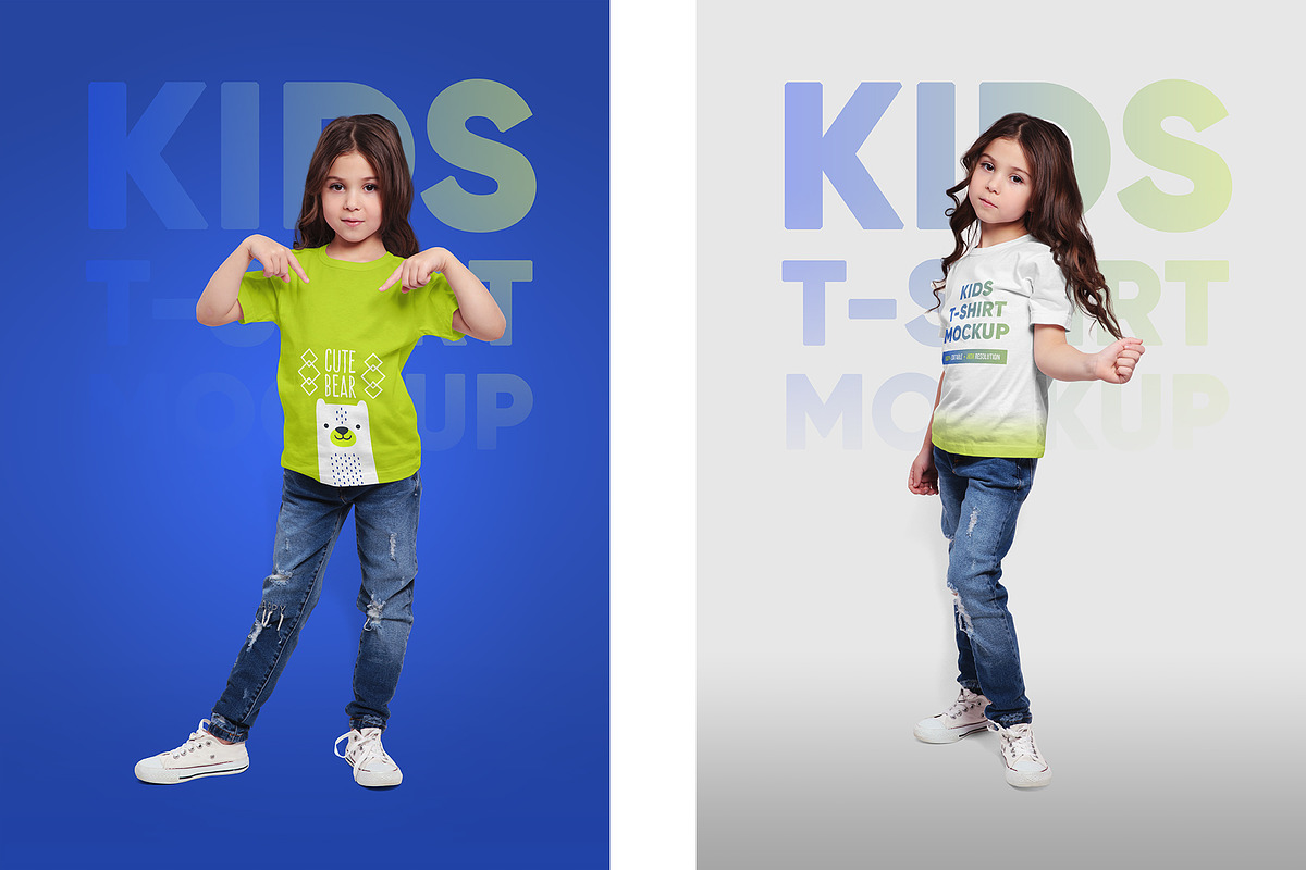 Mixed Kids T Shirt Mockups Vol2, a Shirt Mockup by Hi, Mock-Up! (Photo 11 of 15)