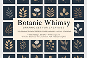 Botanic Whimsy Graphic Designs, a Background Graphic by Daffodil Dream Studio (Thumbnail 1 of 9)