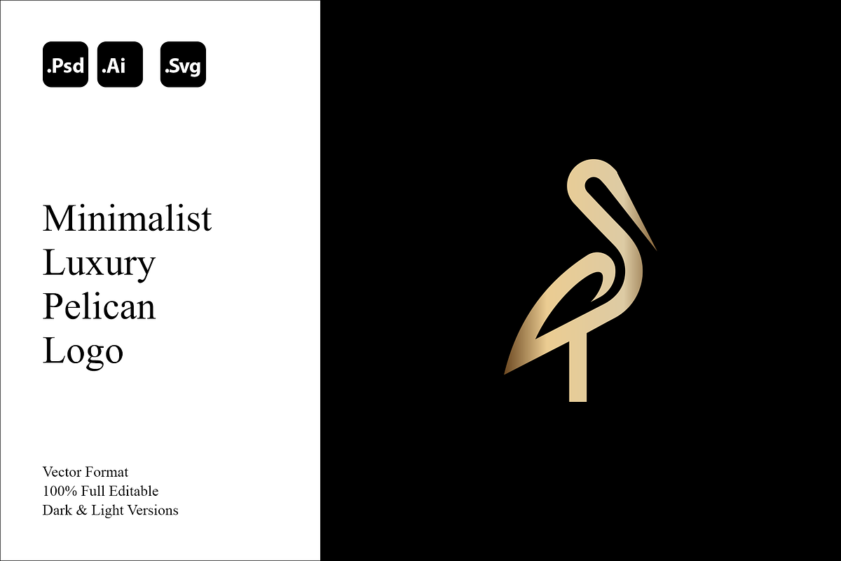 Minimalist Luxury Pelican Logo, a Branding & Logo Template by Luxury Logos (Photo 1 of 4)