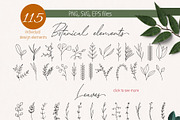Organic shapes, drawn floral forms, an Object Graphic by JuDesign (Thumbnail 2 of 11)