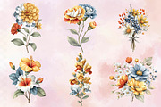 Summer Flowers Clipart Bundle., an Illustration by SVGArt (Thumbnail 4 of 9)