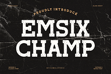 Emsix Champ - Vintage Retro Font