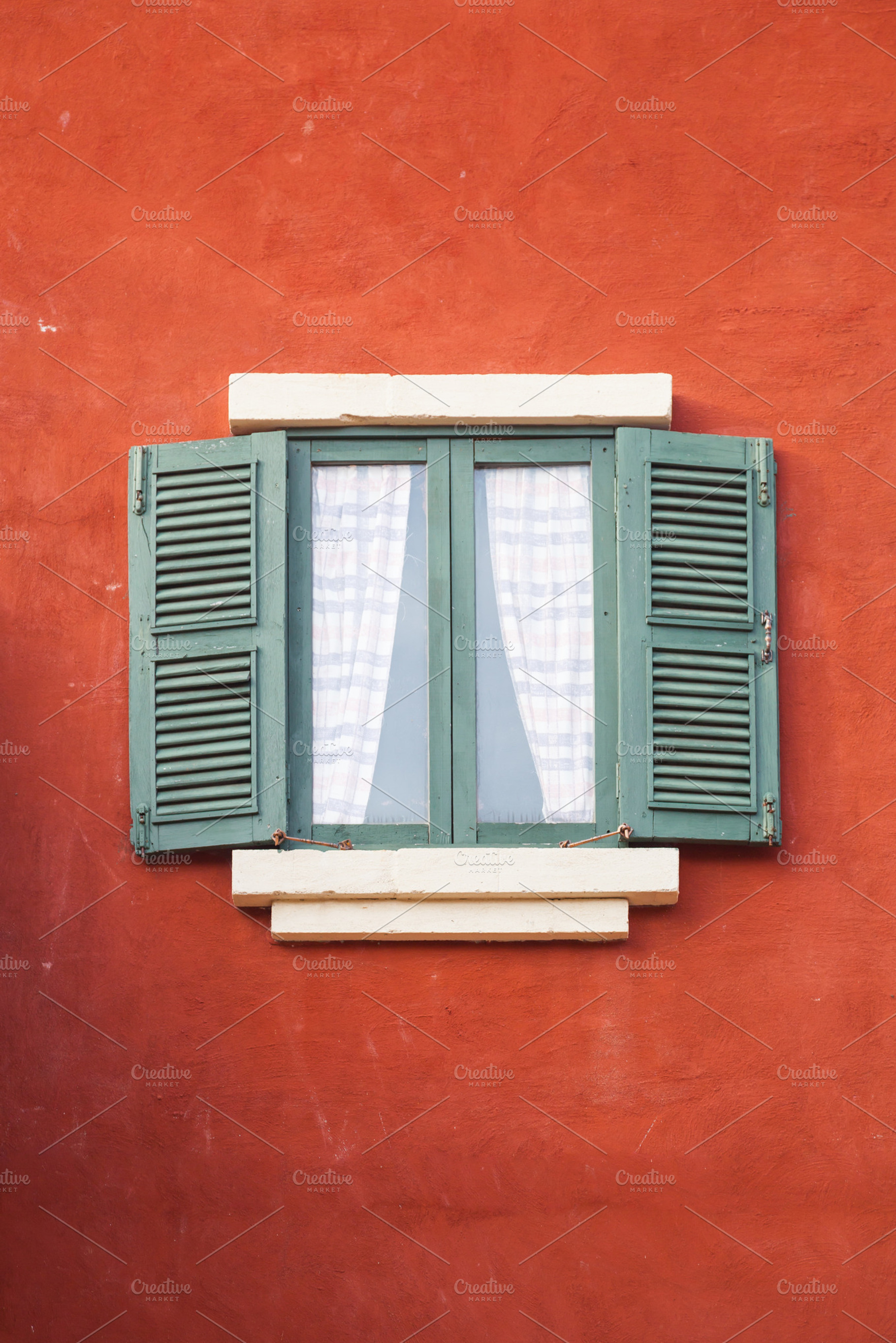 Old wooden windows stock photo containing aged and ancient, an Architecture Photo by a454