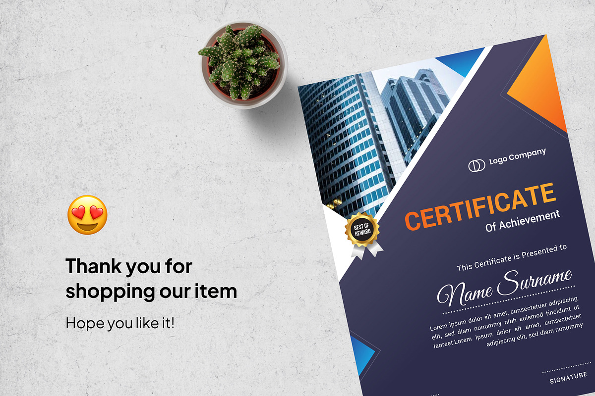 Certificate Template, a Stationery Template by Panen Creative (Photo 3 of 3)
