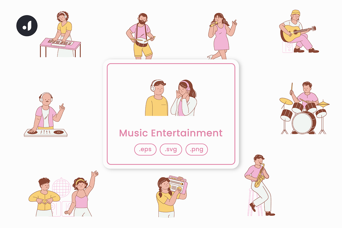 Music Entertainment Illustration, an Object Graphic by Jump Studio (Photo 1 of 12)