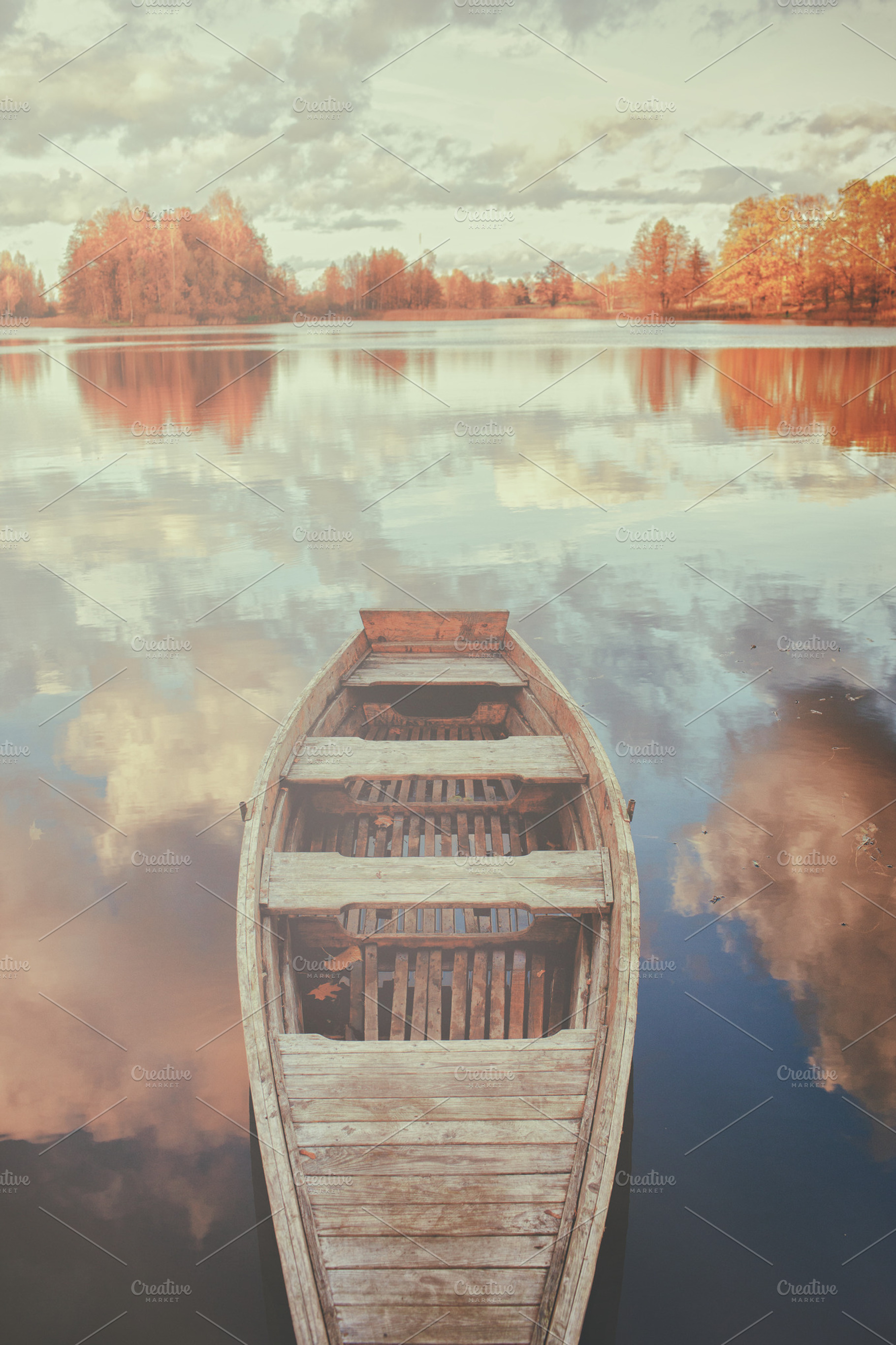 Wooden boat in the lake, a Nature Photo by VictorGrow