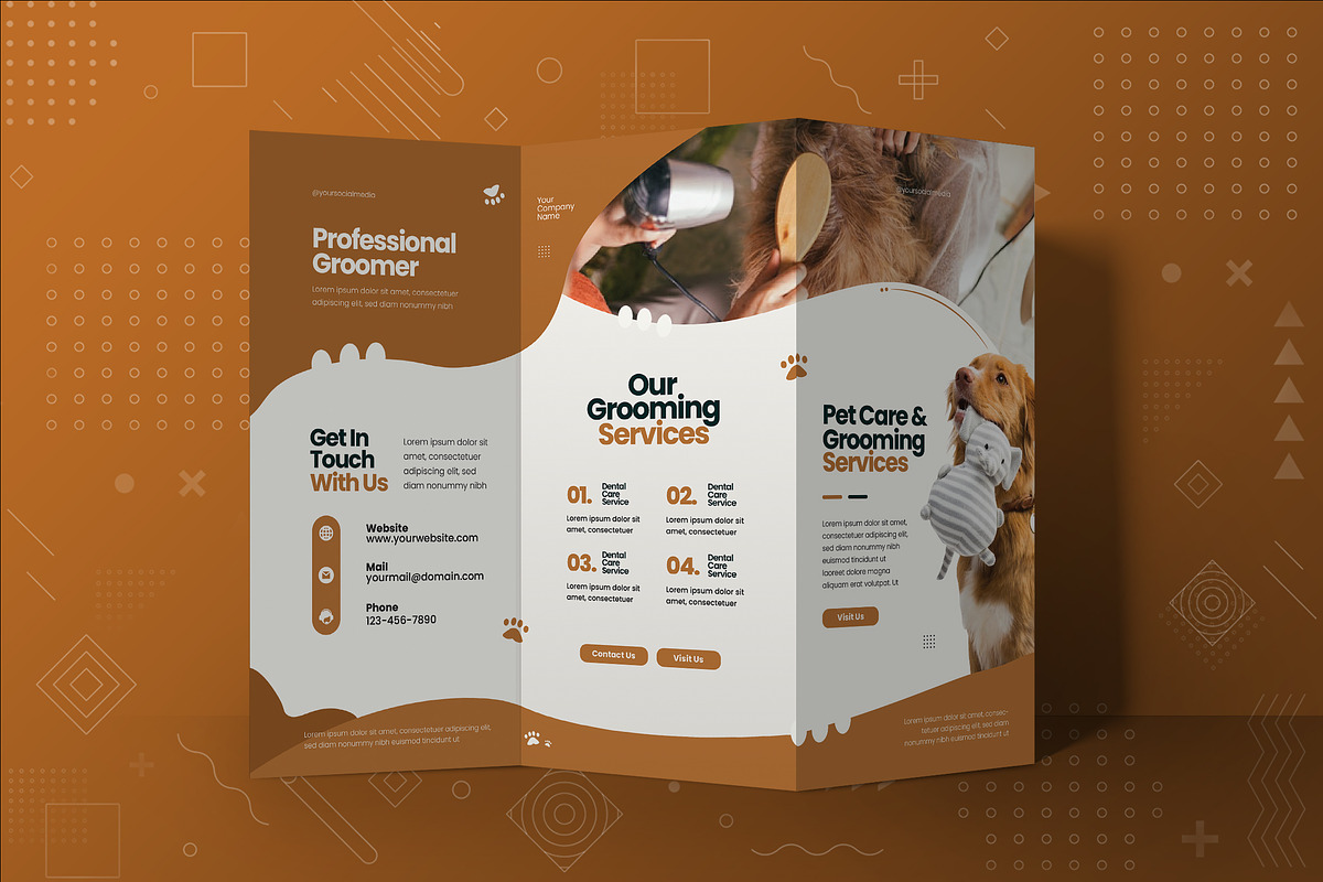 Grooming Trifold Brochure, a Brochure Template by Fannan Studio (Photo 3 of 3)