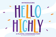 Hello Highly - Playfull Condensed, a Sans Serif Font by Good Java Studio (Thumbnail 1 of 7)