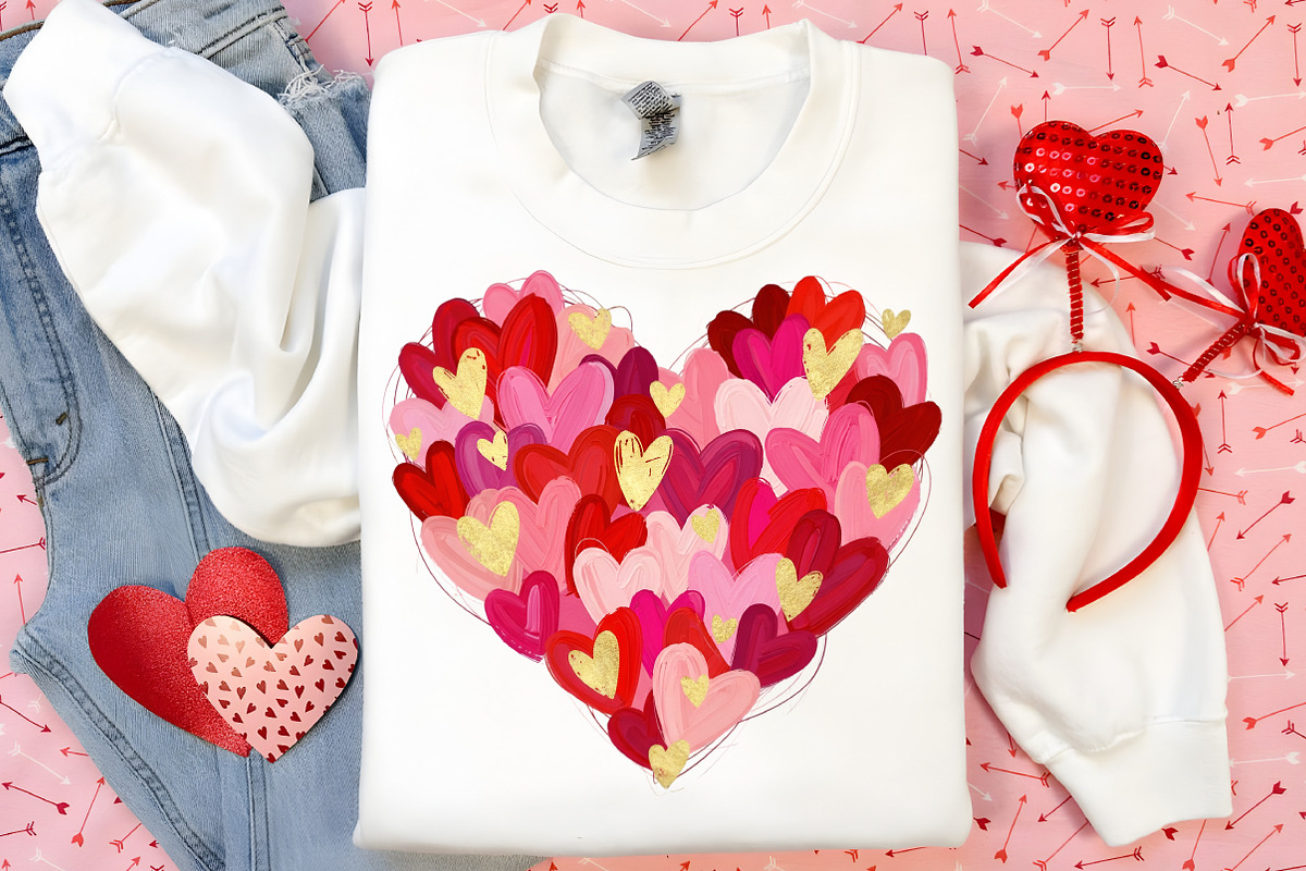 Valentine Day Heart Brushstroke PNG, an Illustration by Canvas Craft (Photo 6 of 6)