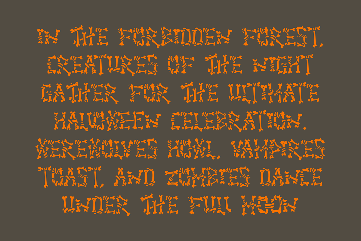 Ghoul Bones Display Font, a Symbol Font by Helotype (Photo 4 of 6)