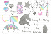 Magical Unicorns, Einhorn, Silver, an Illustration by Mia's Graphic Design (Thumbnail 6 of 10)