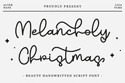 MelancholyChristmas-Handwritten Font, a Script Font by AQR Studio (Thumbnail 1 of 9)