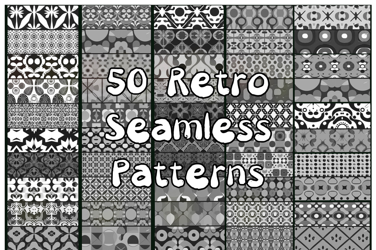 Retro 70s Pattern Brush Kit w Font, a Brush Add-On by Willow & Wheat (Photo 2 of 5)