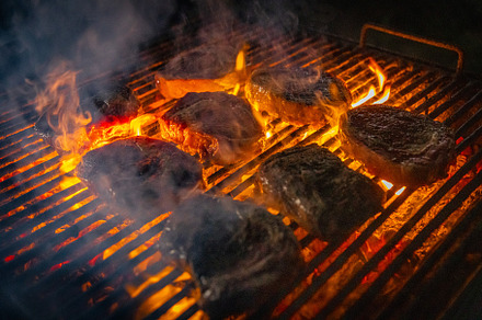 Several pieces of steak, a Photo by Grafvision photography